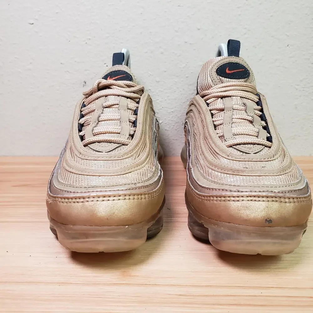 Nike Women's Size 7 Air‎ VaporMax 97 Sneakers Gold Coral Comfort Athletic Shoes